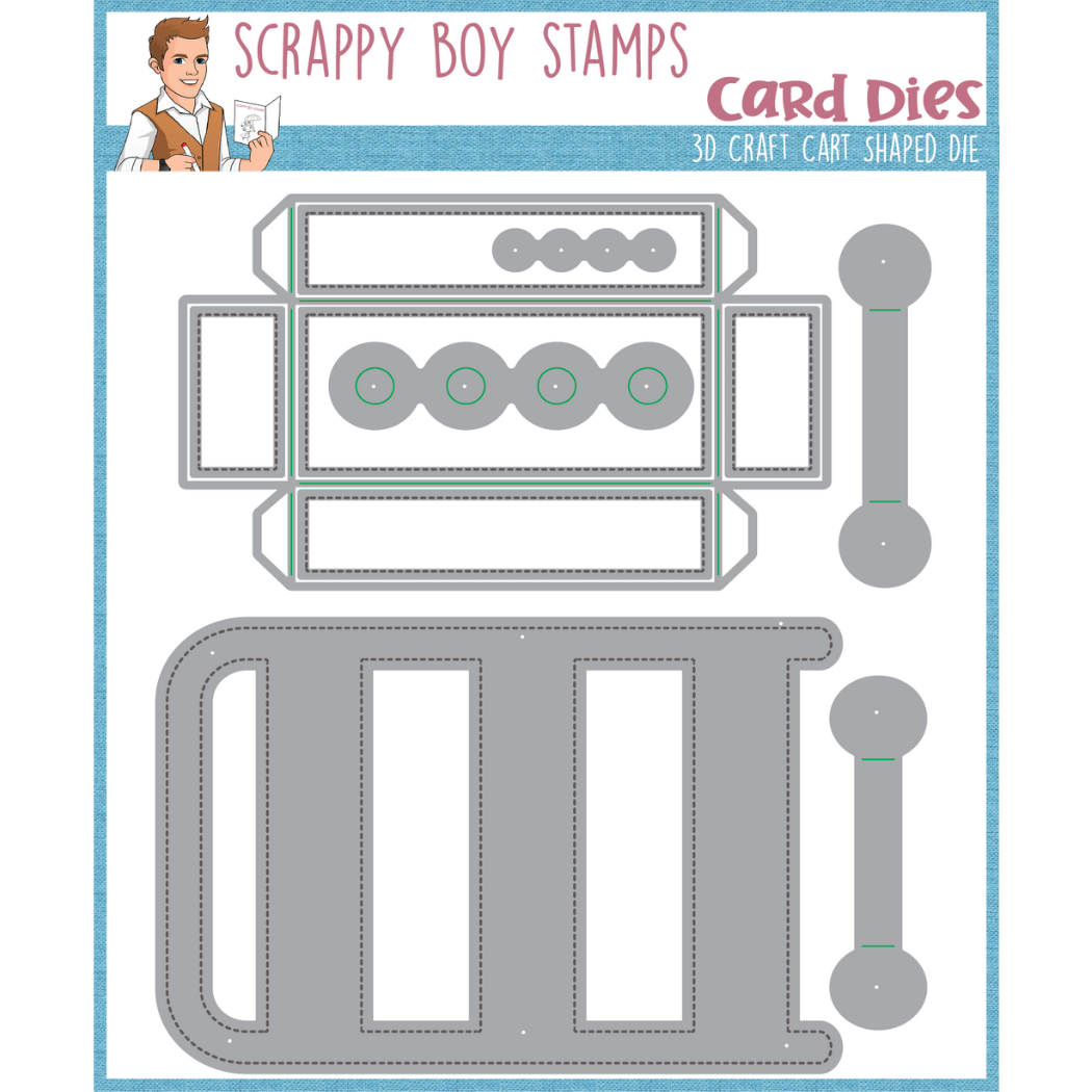 3D Craft Cart Shaped Die Set scrappyboystamps