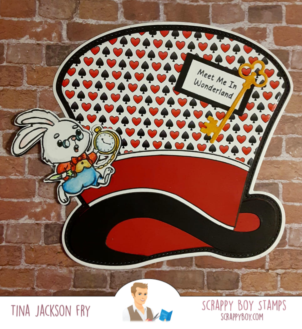 Mad Hatter Hat Shaped Mini Album/Card Die Sett - Scrappy Boy Stamps