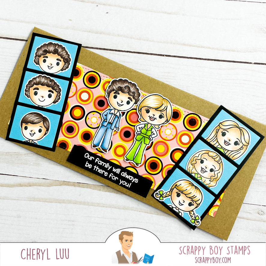 70's Family Rectangle Die scrappyboystamps