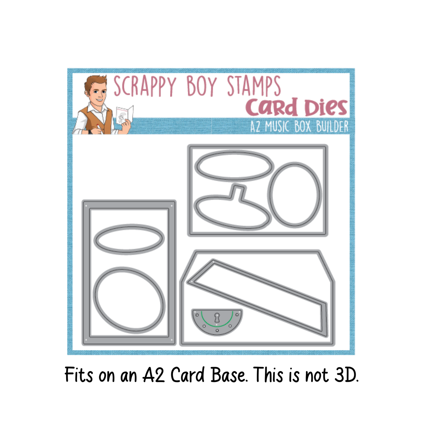 A2 Music Box Builder Die Set scrappyboystamps