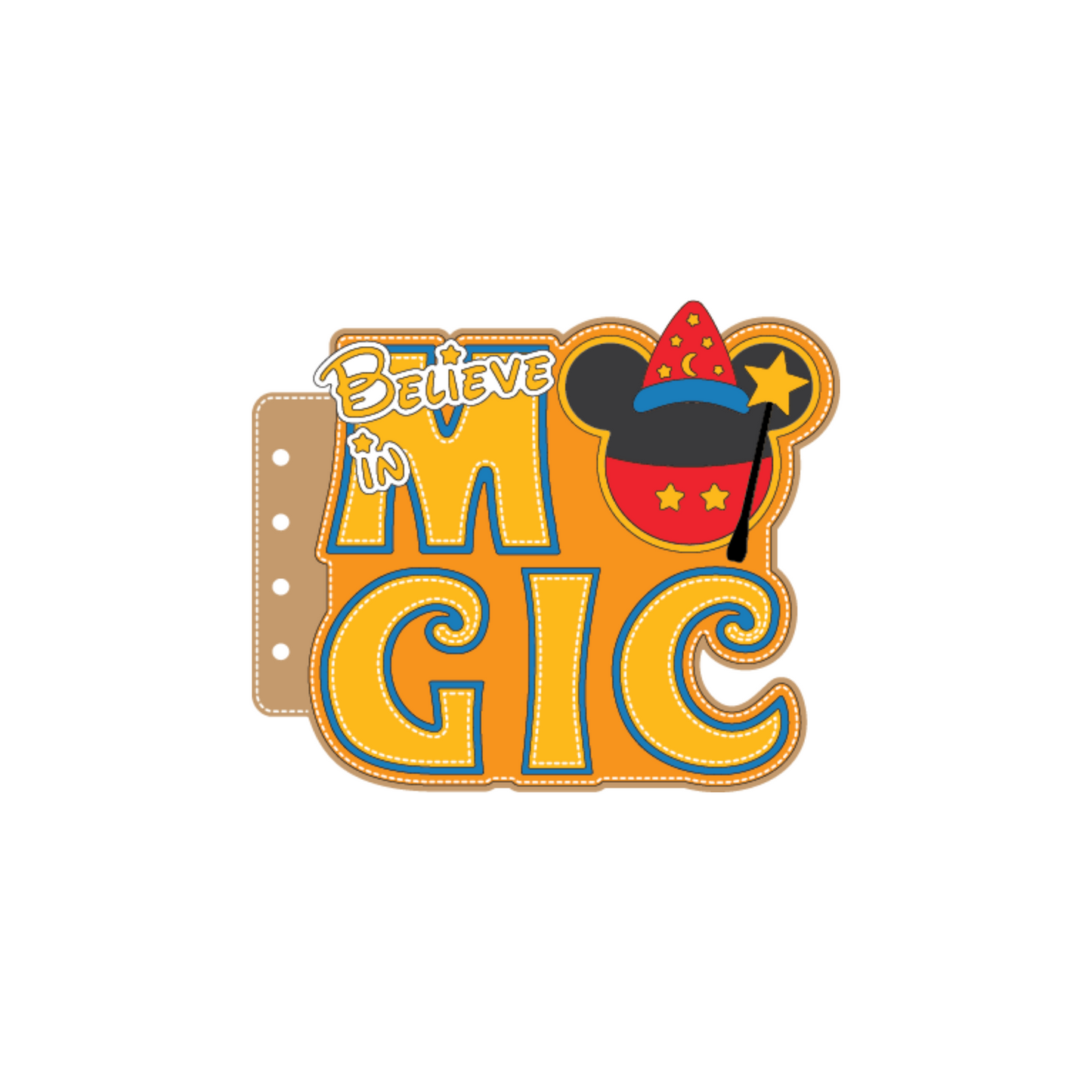 Believe In Magic Mouse Head Mini Album Die Set scrappyboystamps