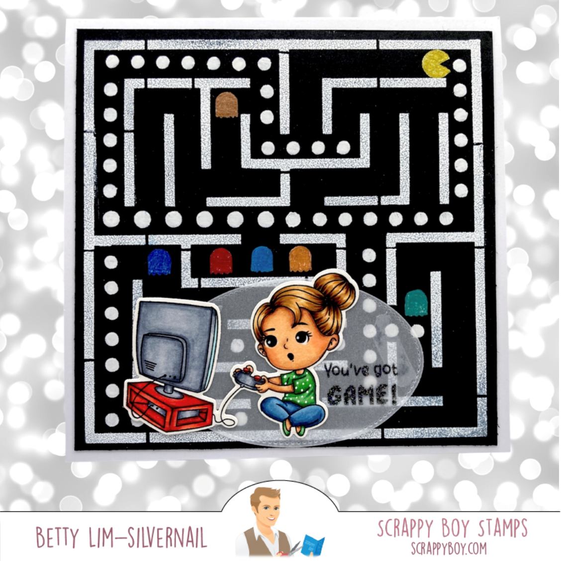 Cute Girls Fun & Games - 6x8 Stamp Set Scrappy Boy Stamps