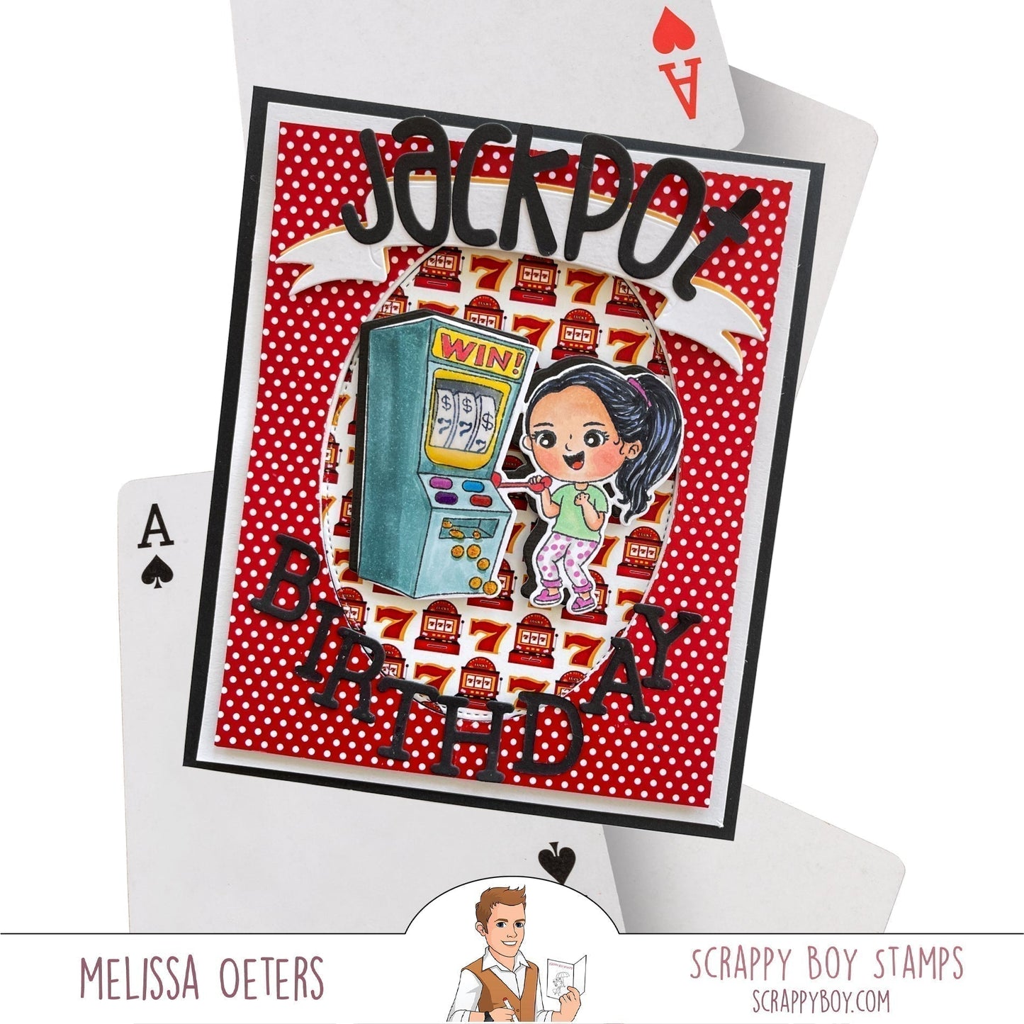 Cute Girls Fun & Games - 6x8 Stamp Set Scrappy Boy Stamps