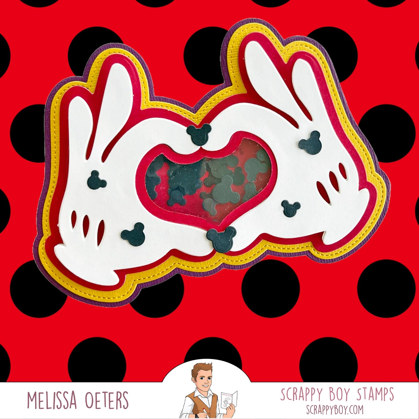 Glove Shaker Card Die Set scrappyboystamps