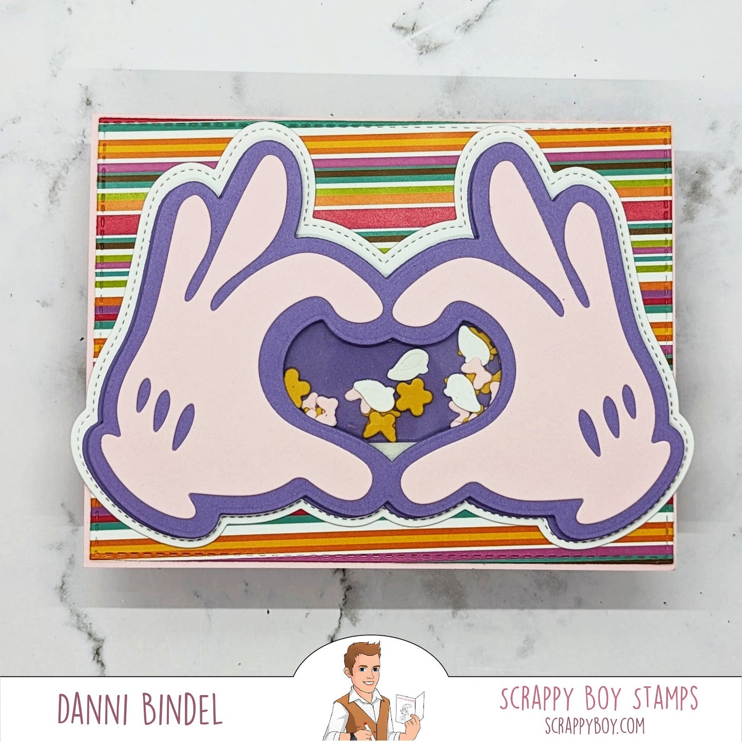 Glove Shaker Card Die Set scrappyboystamps