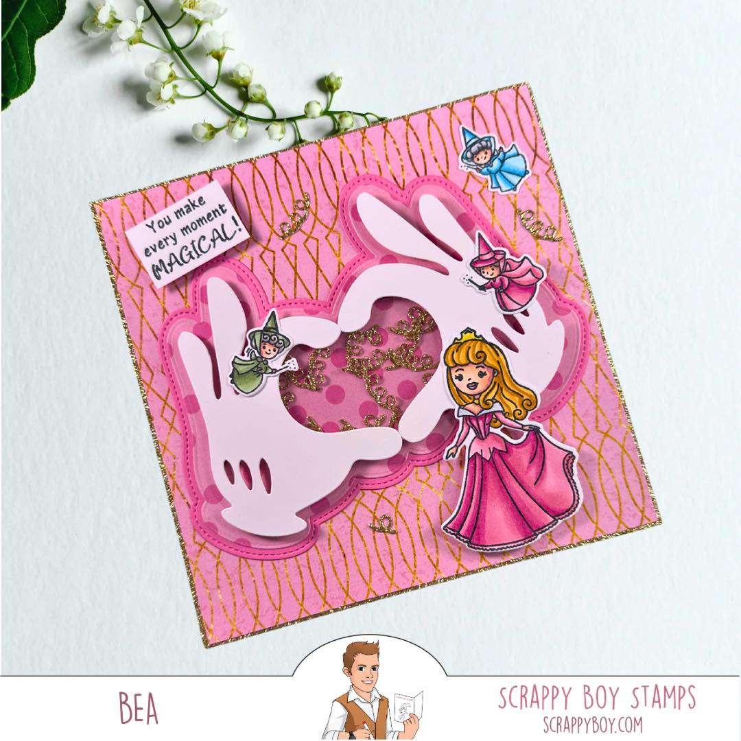 Glove Shaker Card Die Set scrappyboystamps