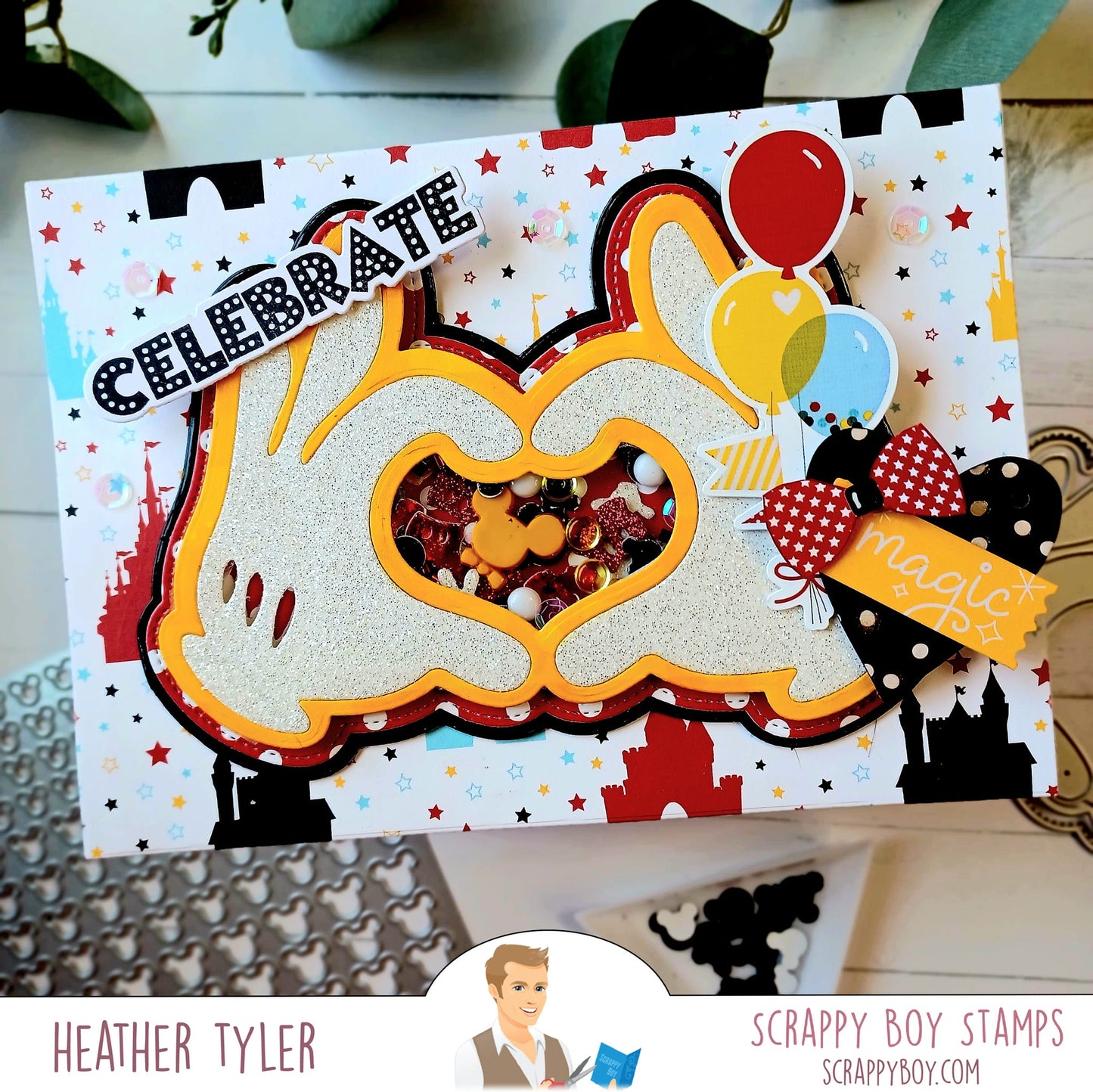 Glove Shaker Card Die Set scrappyboystamps