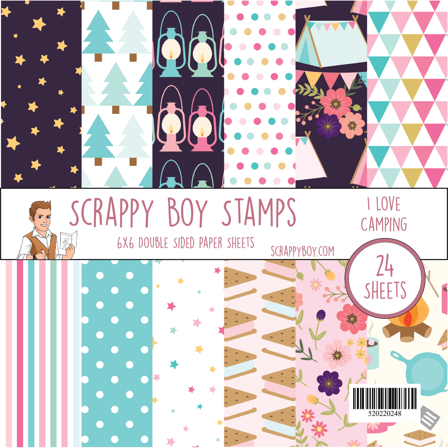 I Love Camping 6x6 Paper Pack scrappyboystamps