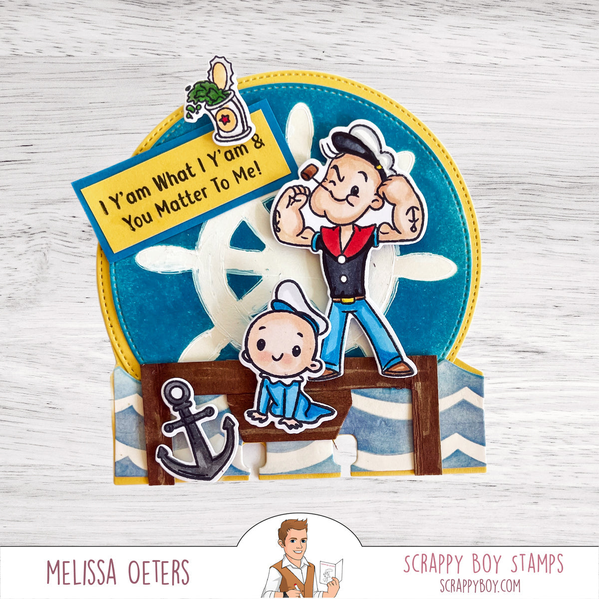 I Y'am What I Y'am - 6x8 Stamp Set Scrappy Boy Stamps