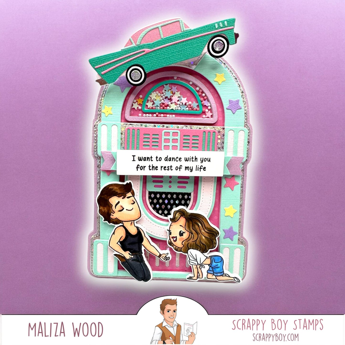 Juke Box Card/Mini Album Die scrappyboystamps
