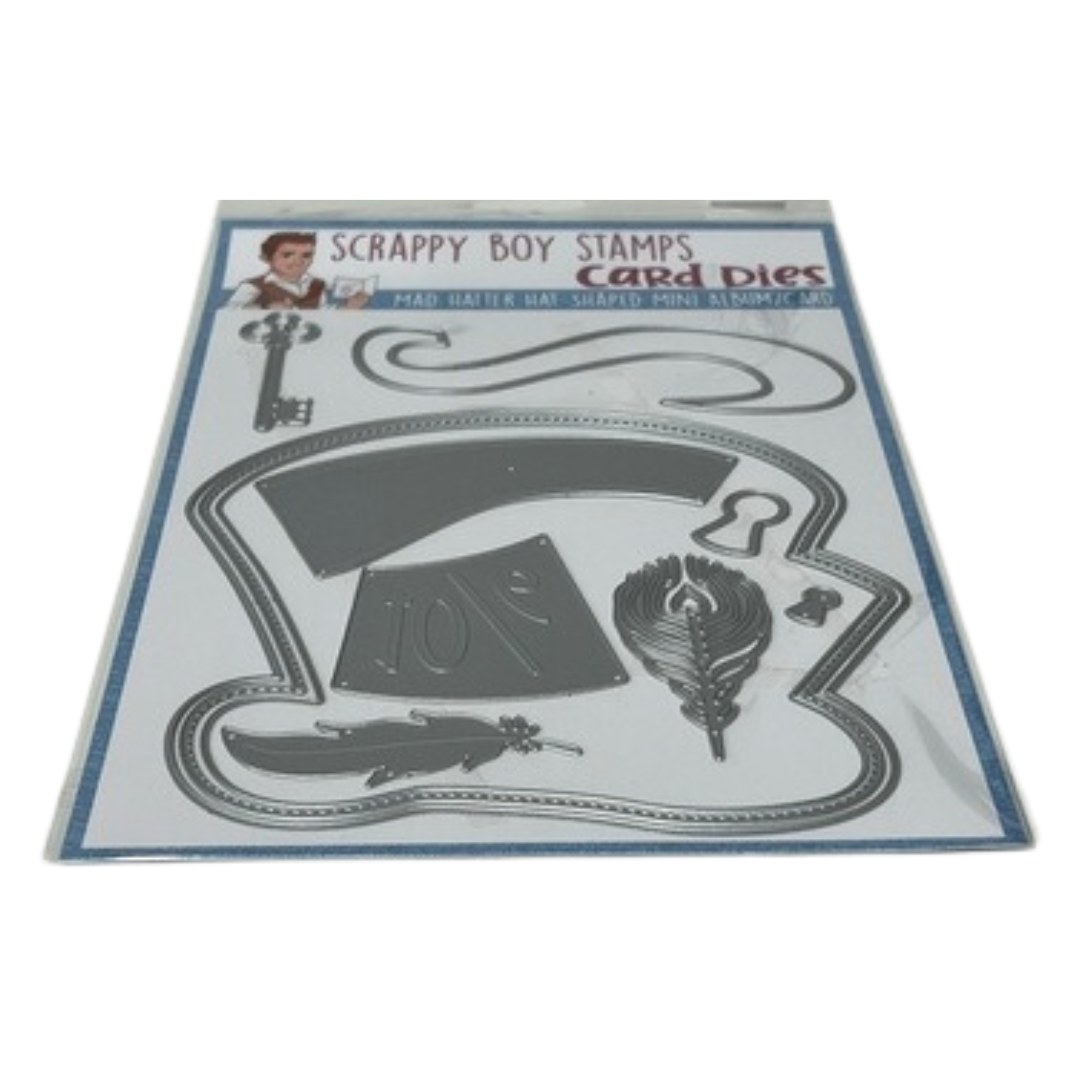 Mad Hatter Hat Shaped Mini Album/Card Die Sett - Scrappy Boy Stamps