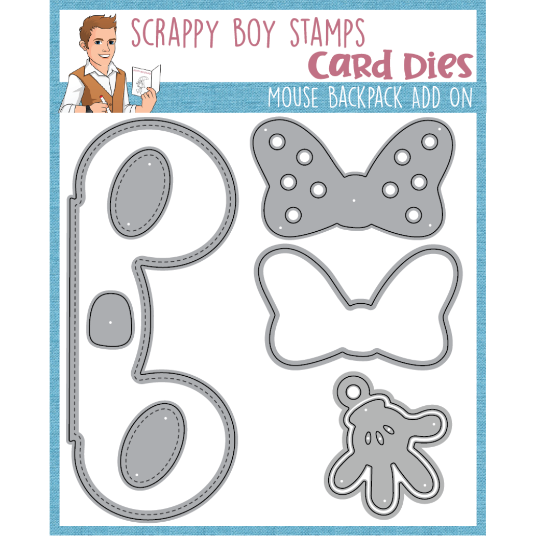 Mouse Backpack Add On Die Set scrappyboystamps