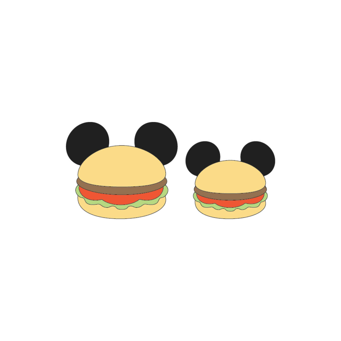 Mouse Hamburger Embellishments Die Set scrappyboystamps