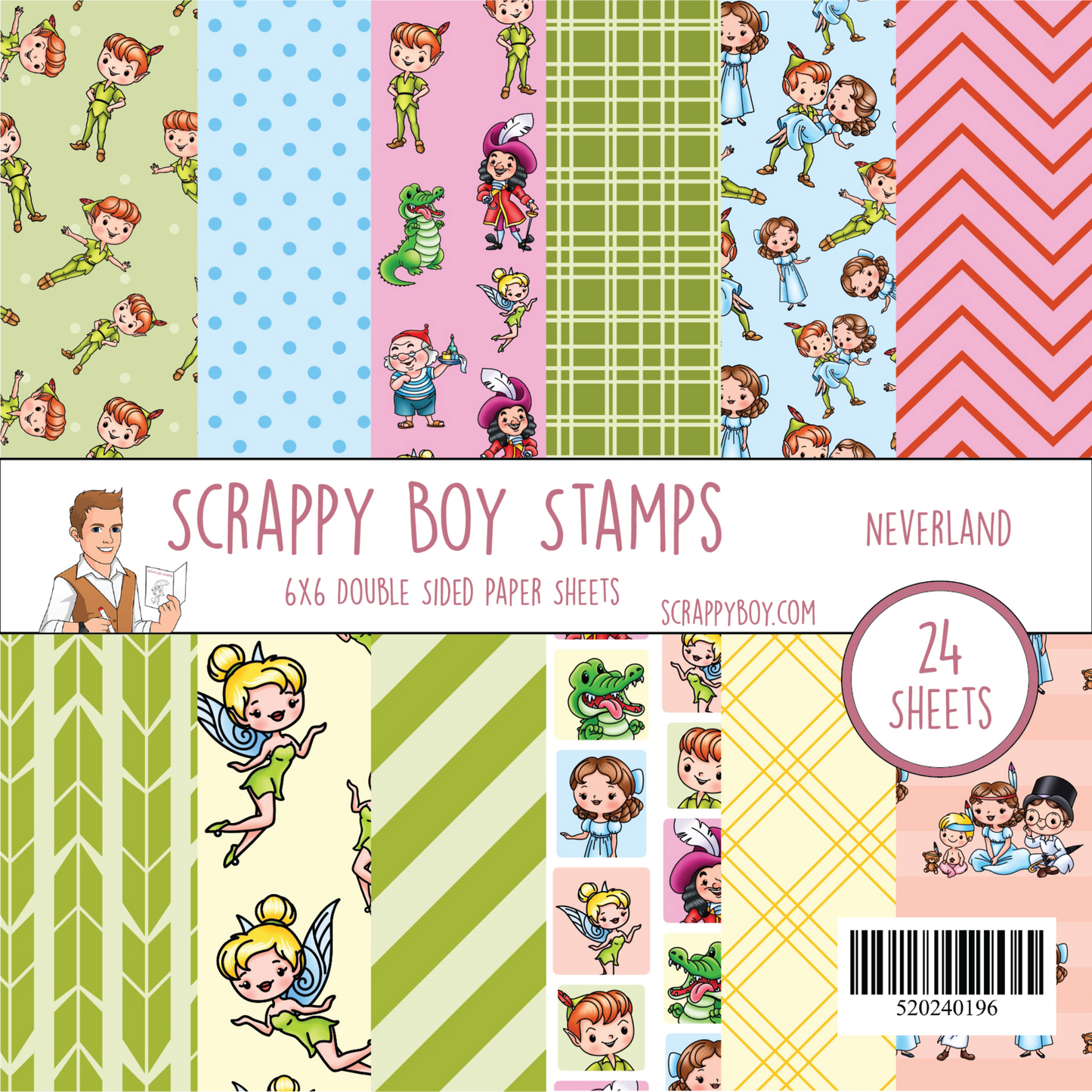 Neverland 6x6 Paper Pack scrappyboystamps