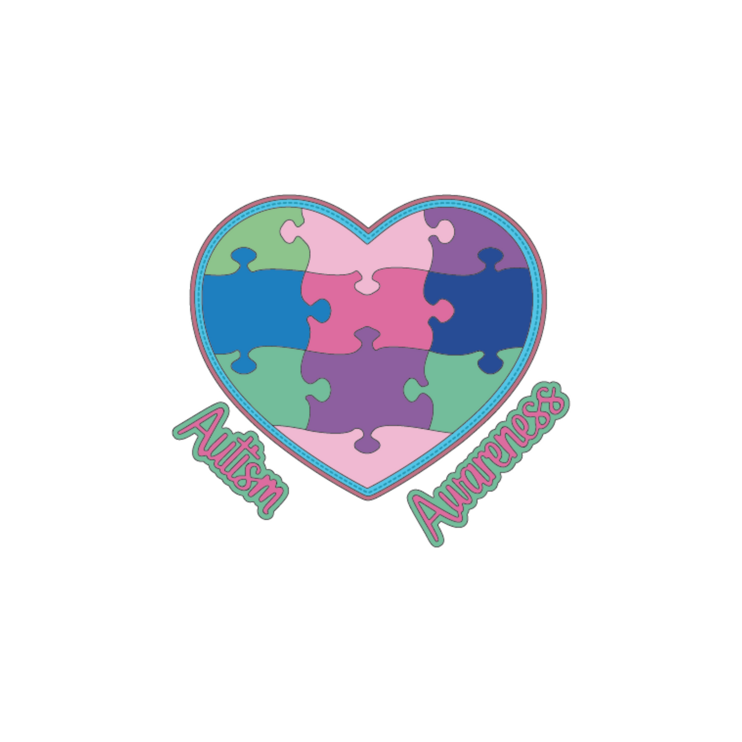 Puzzle Heart Mini Album/Card Die scrappyboystamps