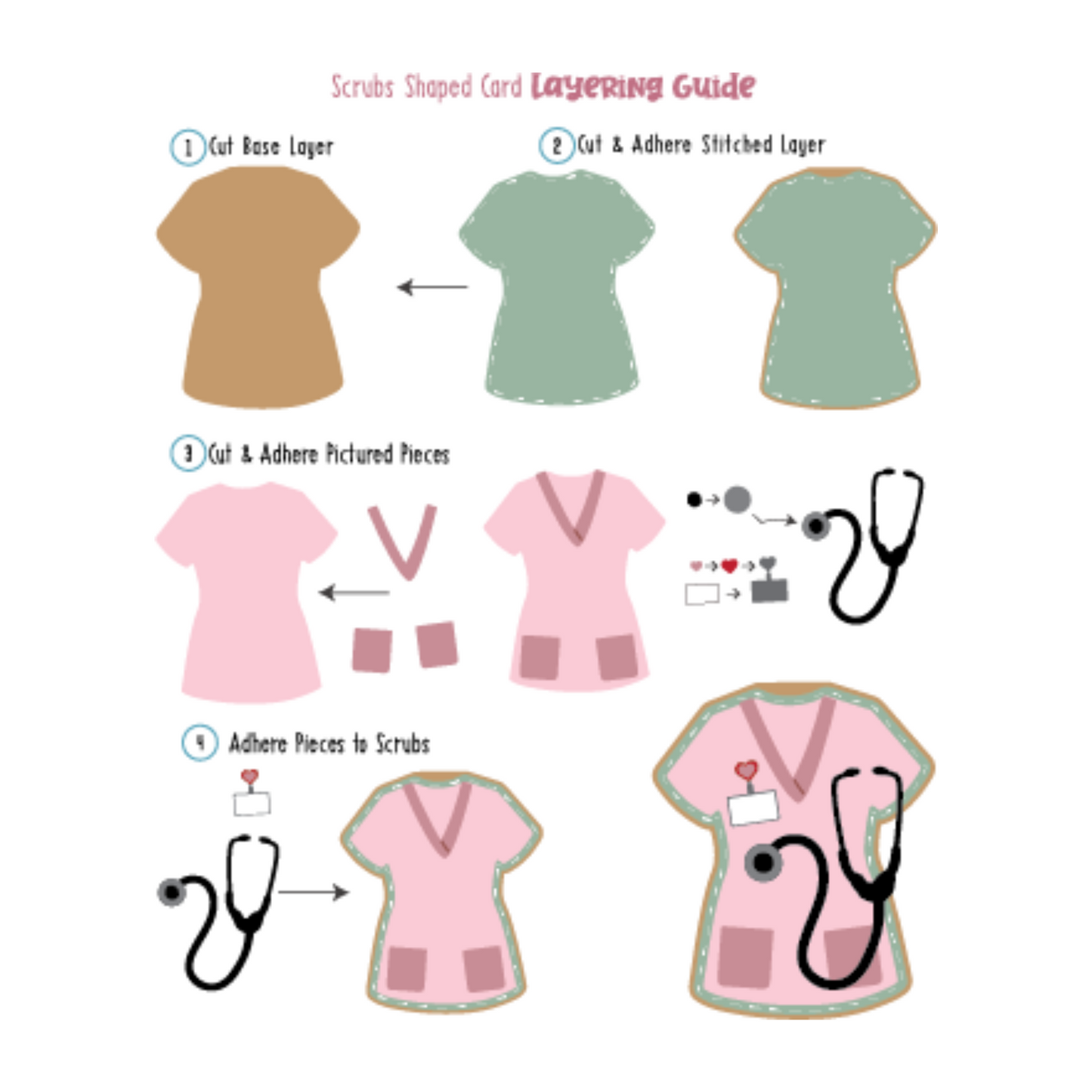 Scrubs Shaped Card Die scrappyboystamps