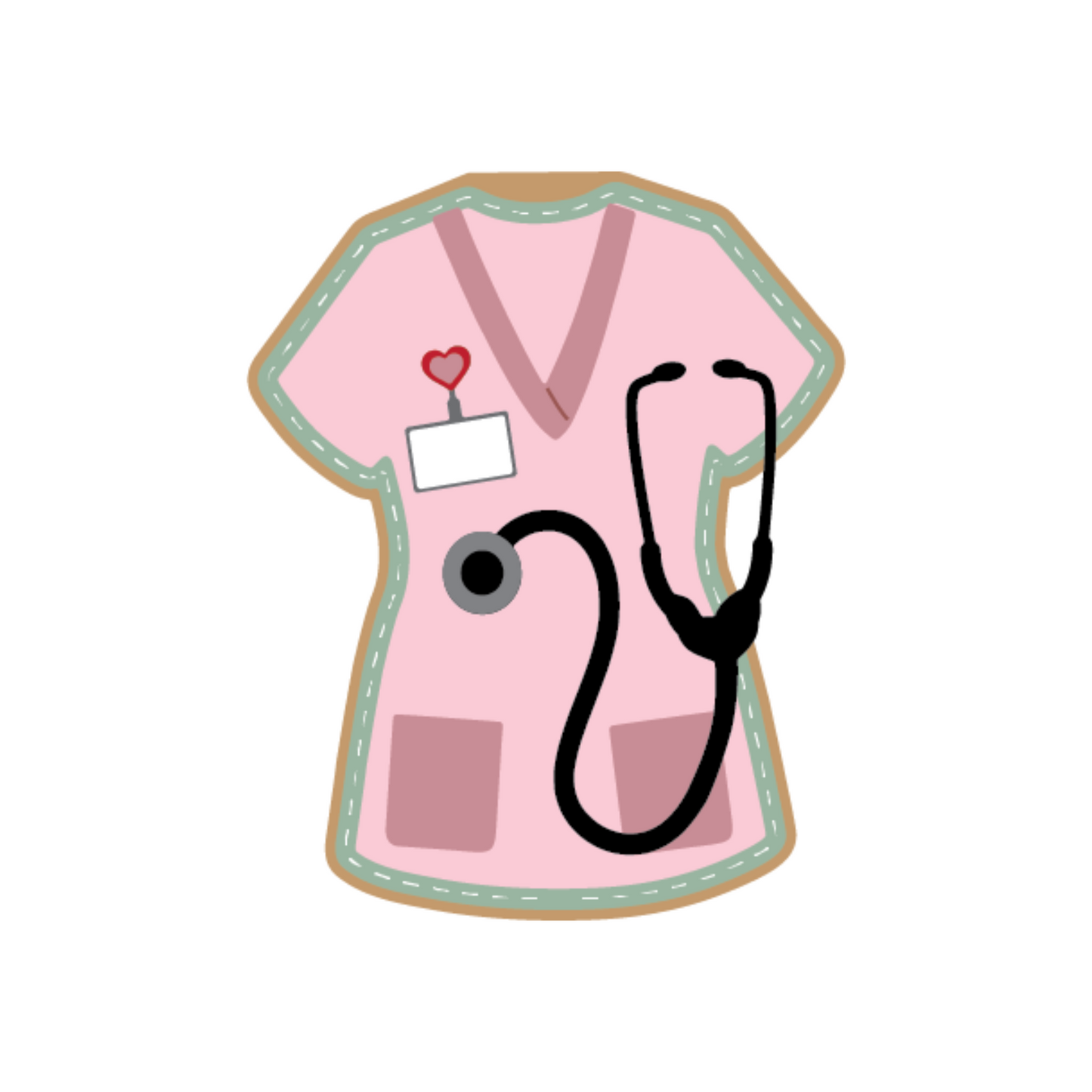 Scrubs Shaped Card Die scrappyboystamps