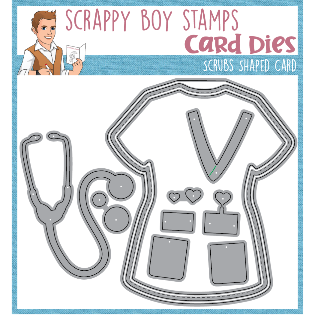 Scrubs Shaped Card Die scrappyboystamps