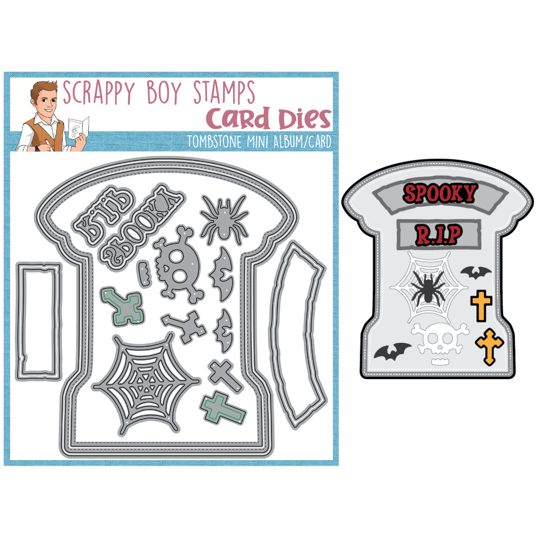 Tombstone Mini Album/Card Die scrappyboystamps