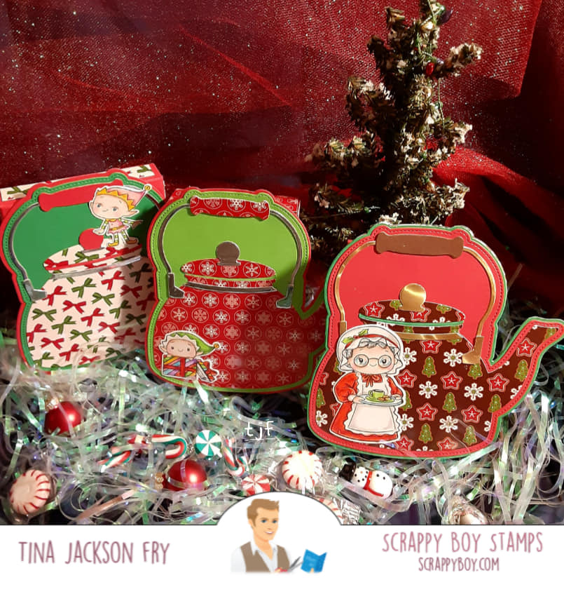 Water Tea Kettle Mini Album Die Set scrappyboystamps