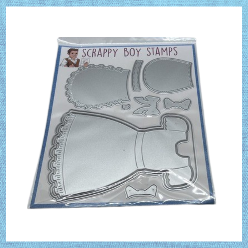 Baby Doll Dress Shaped Card Die scrappyboystamps