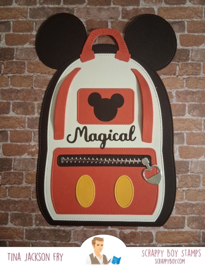 Mouse Backpack Add On Die Set scrappyboystamps
