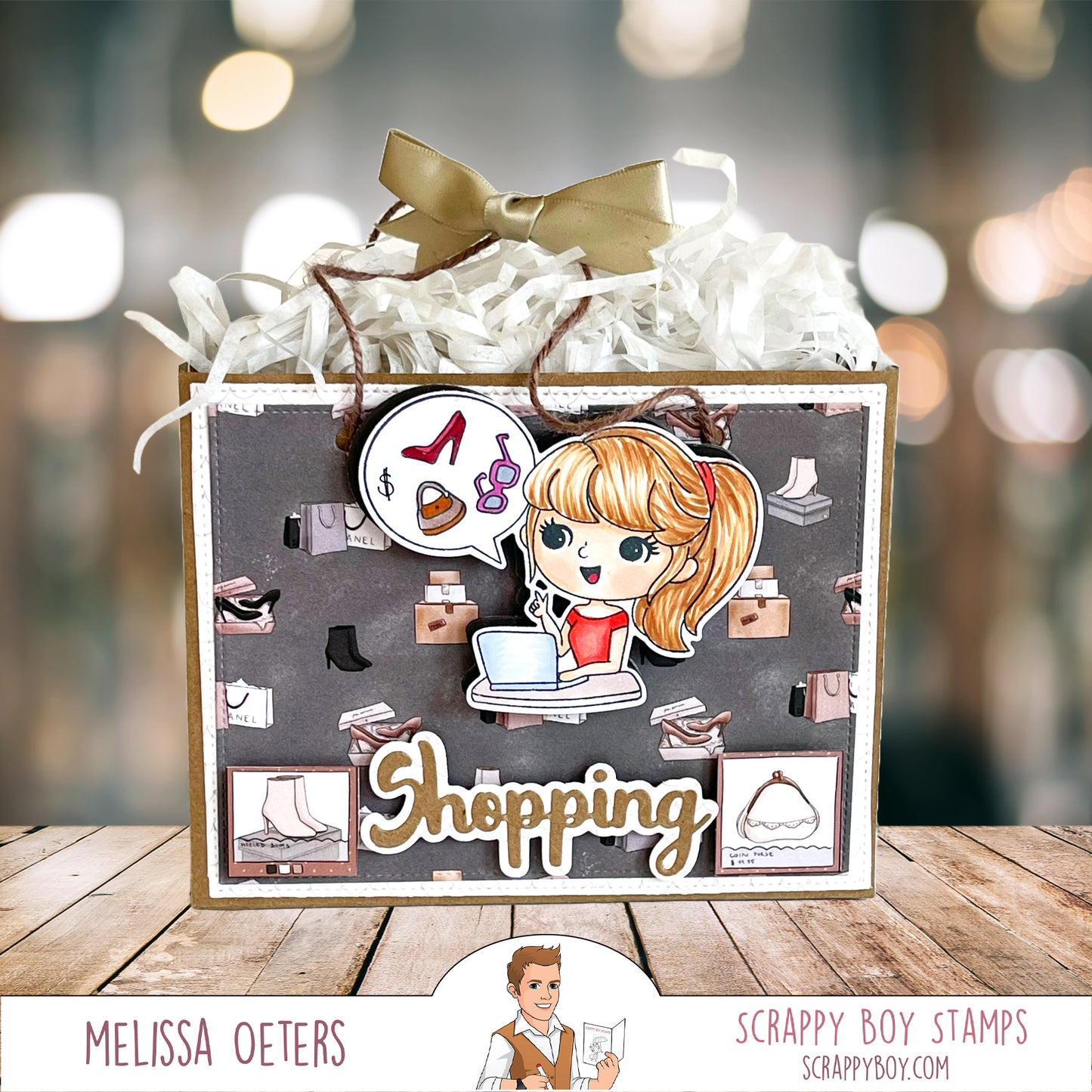 3D Shopping Bag Die Set scrappyboystamps