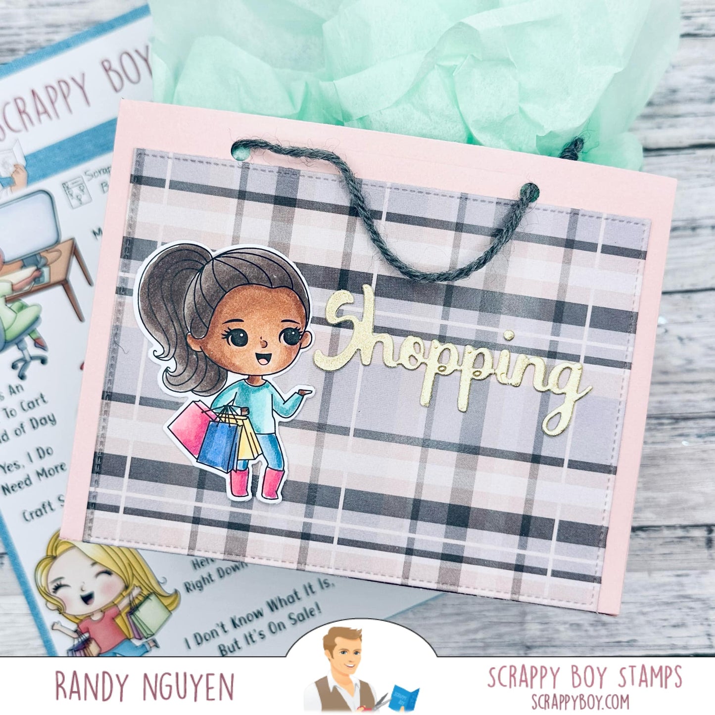 3D Shopping Bag Die Set scrappyboystamps