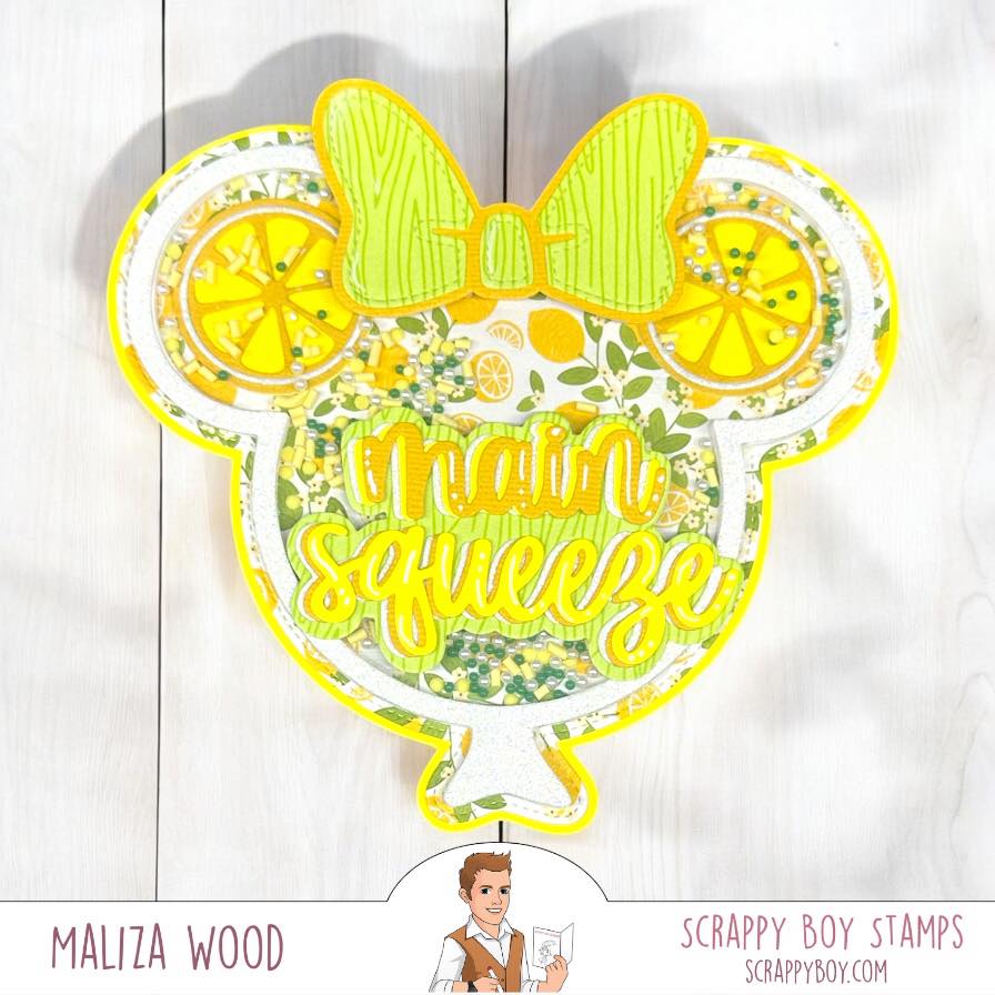 Balloon Shaker Mouse Head Mini Album/Card Die scrappyboystamps