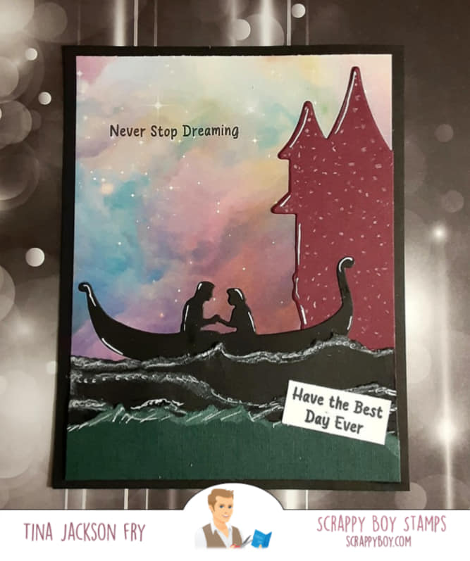 Sky Lanterns Layered Scene Builder Stencils scrappyboystamps