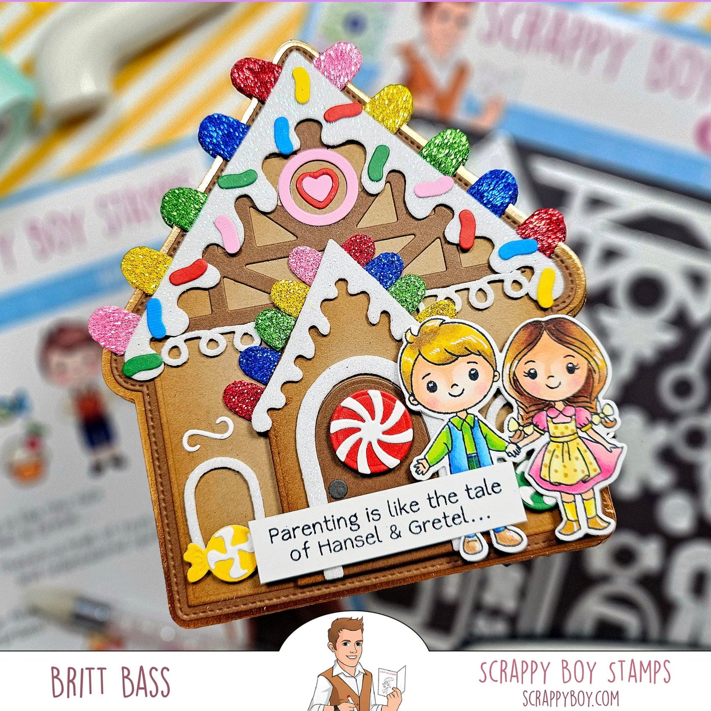 Candy House Mini Album Die Set scrappyboystamps