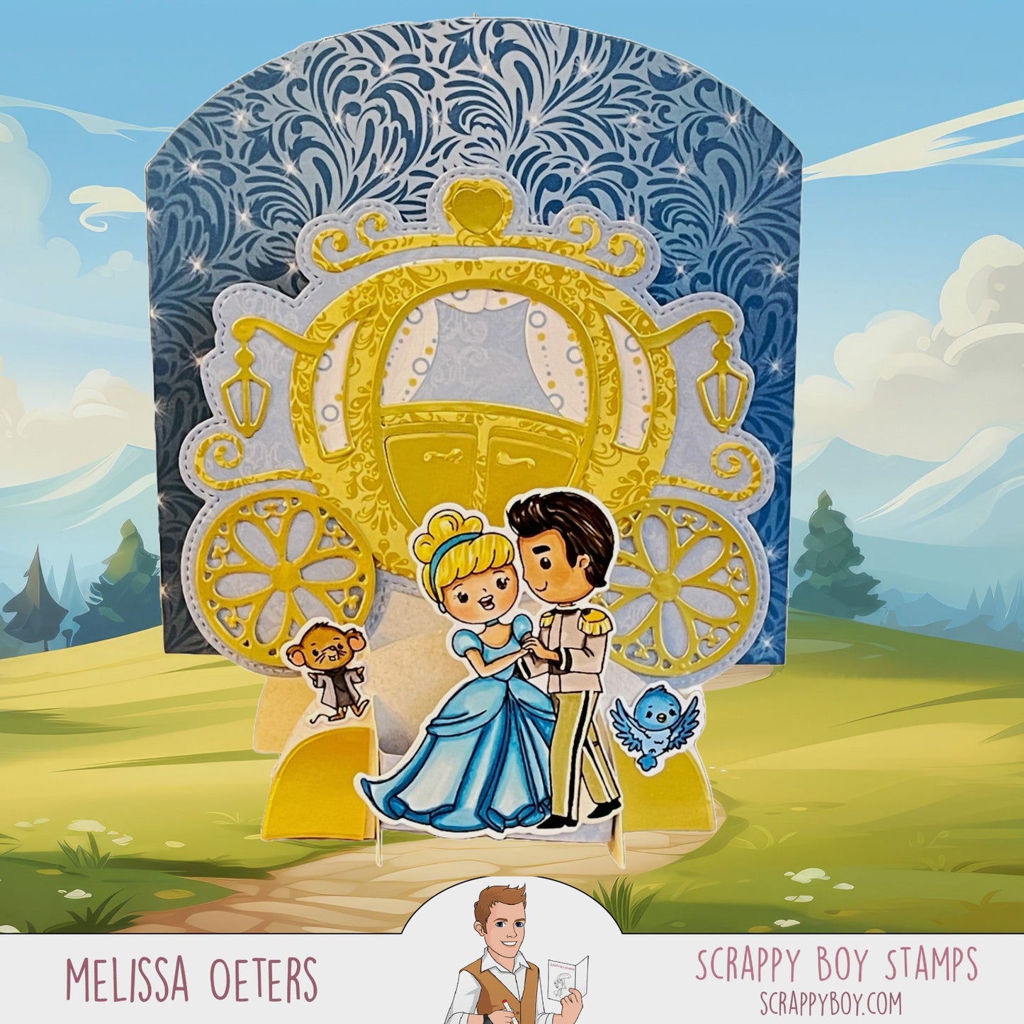 Fairytale Carriage Mini Album Die Set scrappyboystamps