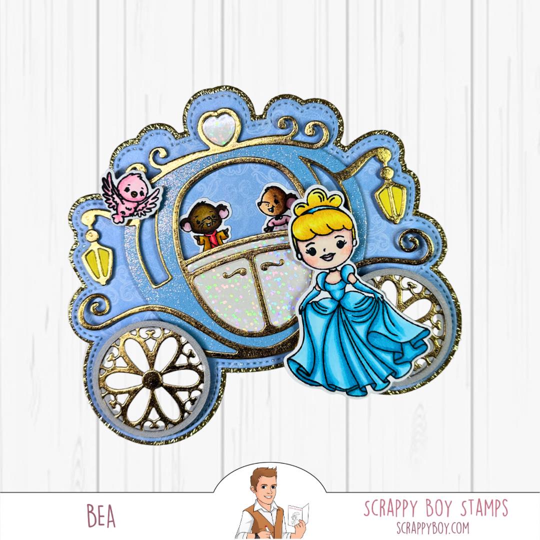 Fairytale Carriage Mini Album Die Set scrappyboystamps