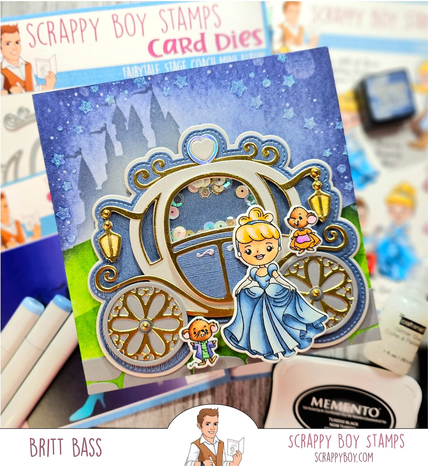 Fairytale Carriage Mini Album Die Set scrappyboystamps
