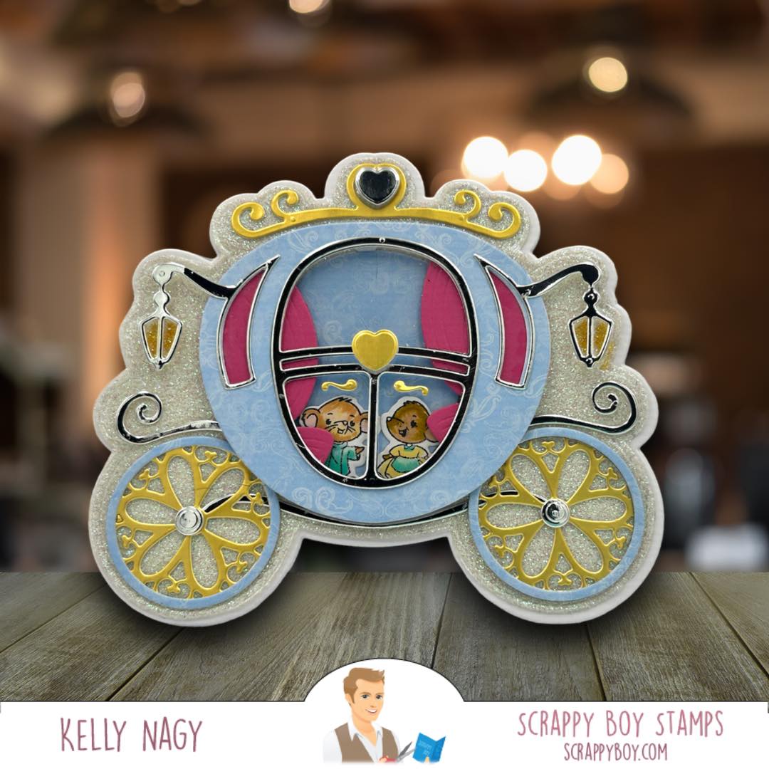 Fairytale Carriage Mini Album Die Set scrappyboystamps