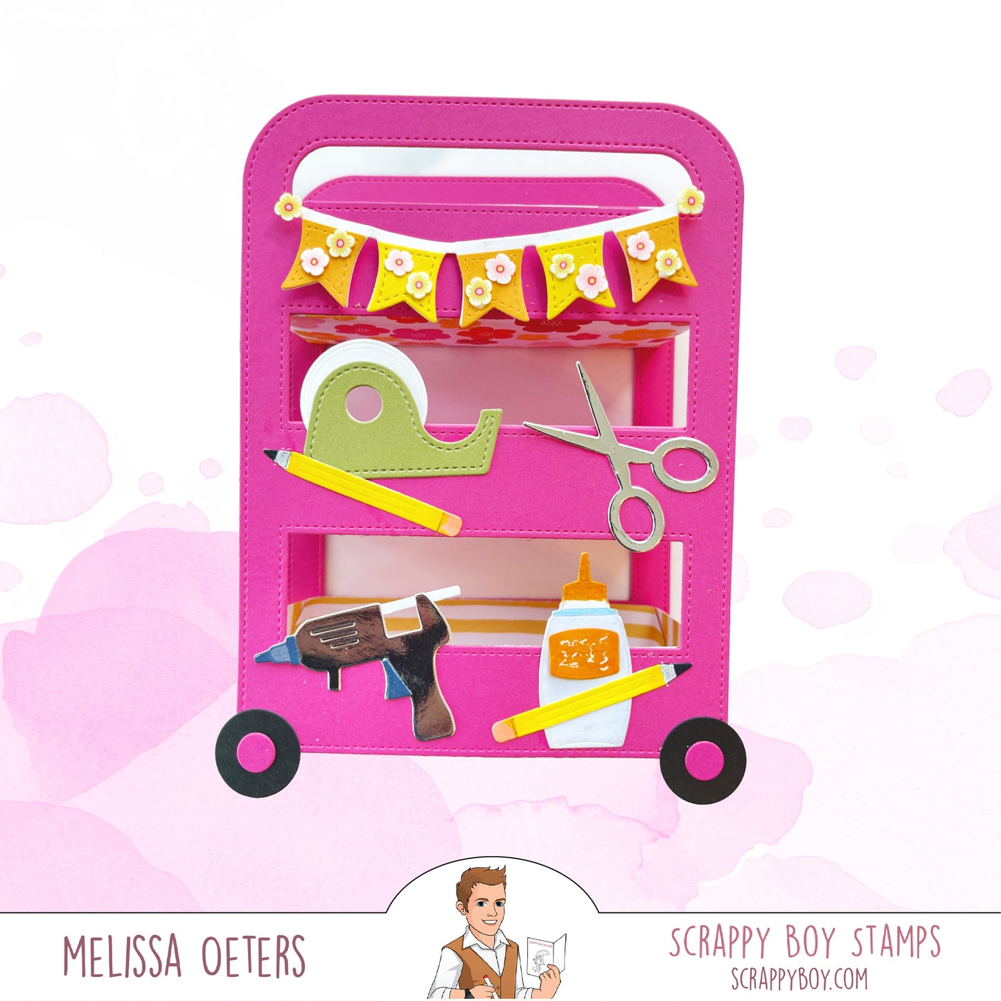 3D Craft Cart Shaped Die Set scrappyboystamps