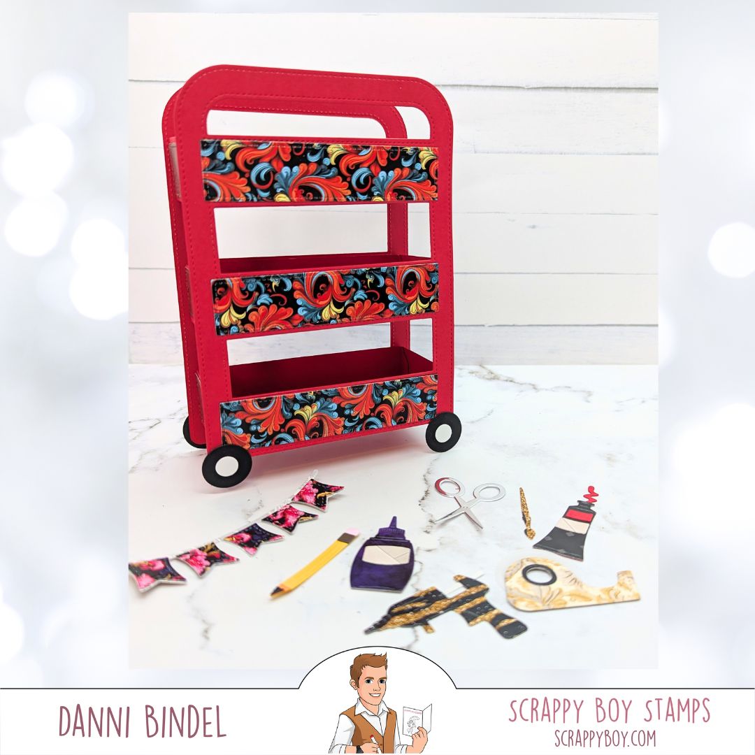 3D Craft Cart Shaped Die Set scrappyboystamps