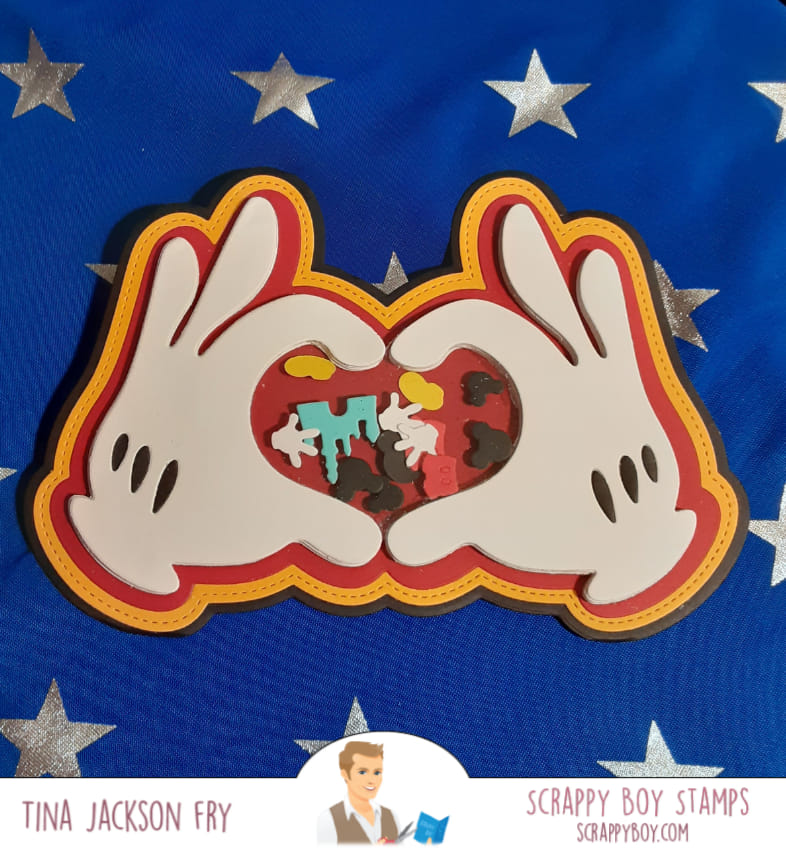 Glove Shaker Card Die Set scrappyboystamps