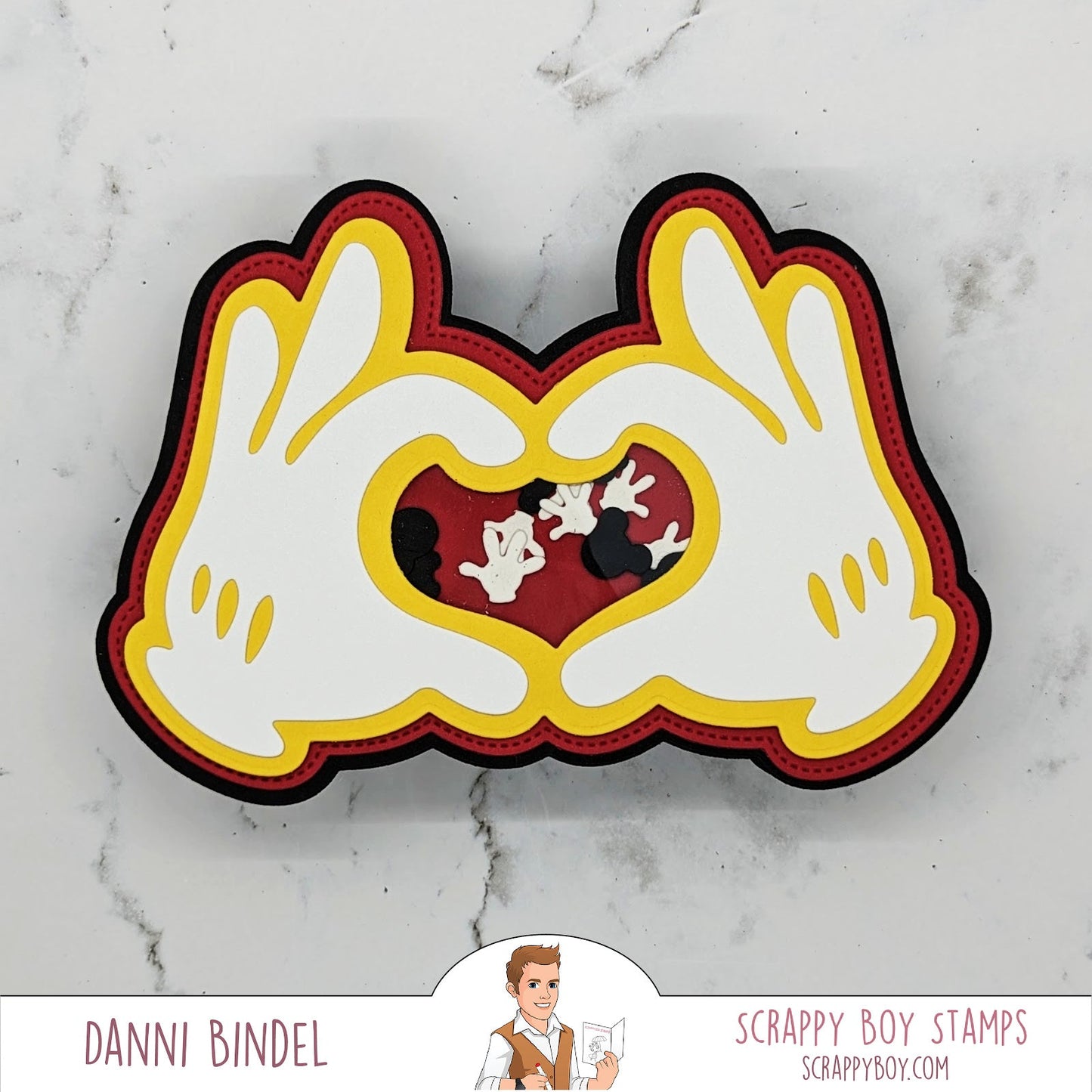 Glove Shaker Card Die Set scrappyboystamps