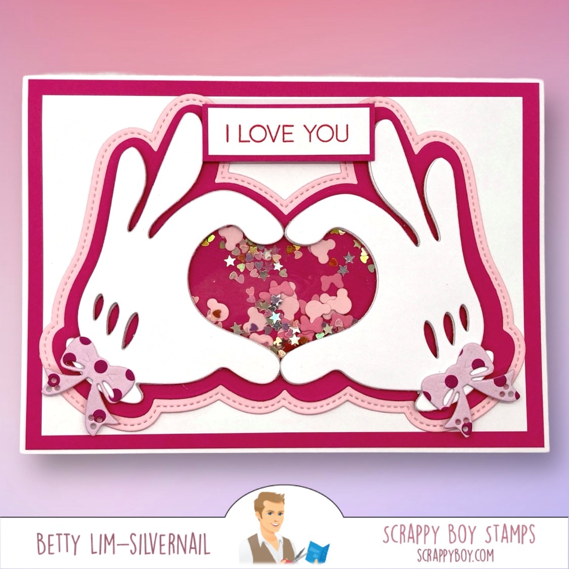 Glove Shaker Card Die Set scrappyboystamps