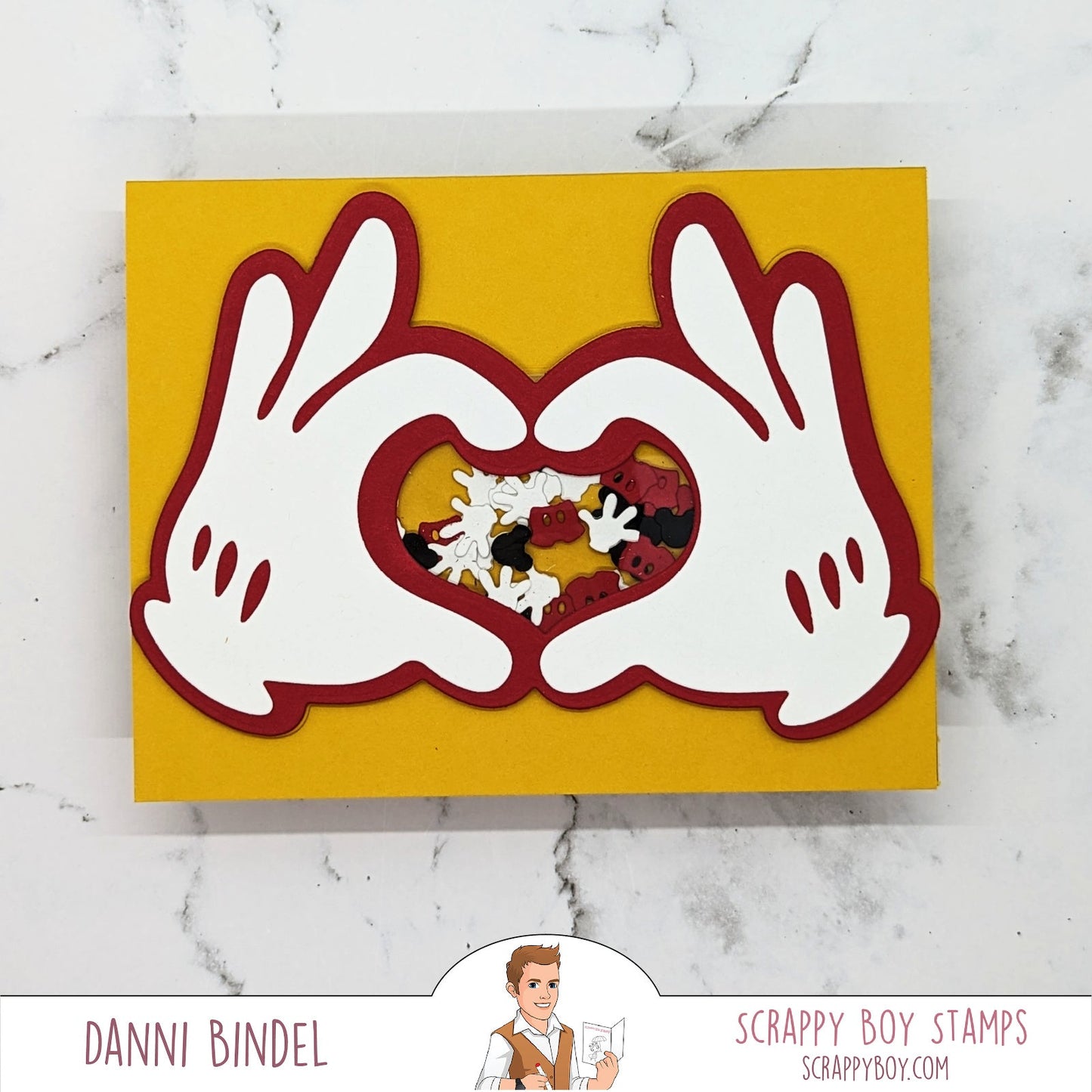 Glove Shaker Card Die Set scrappyboystamps