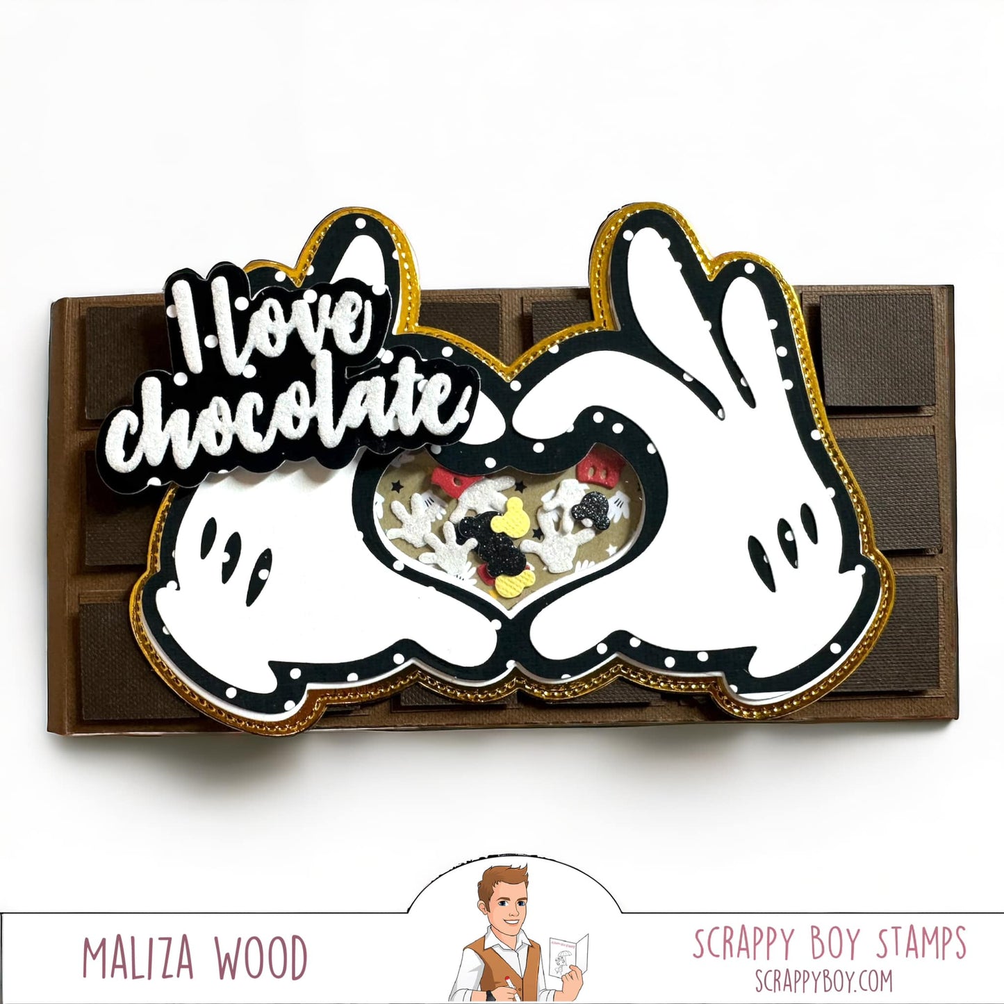 Glove Shaker Card Die Set scrappyboystamps