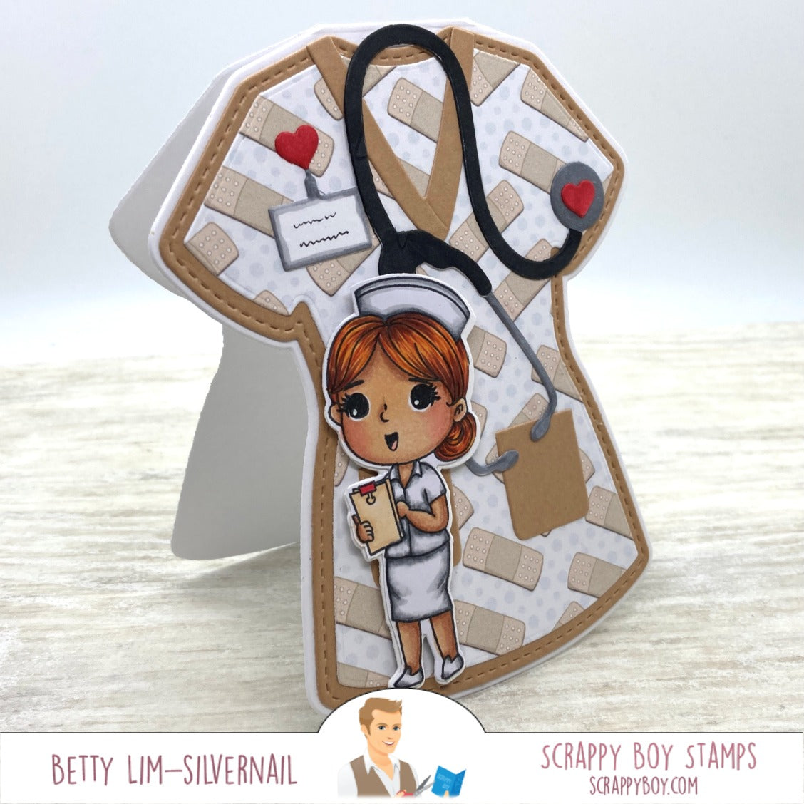 Scrubs Shaped Card Die scrappyboystamps