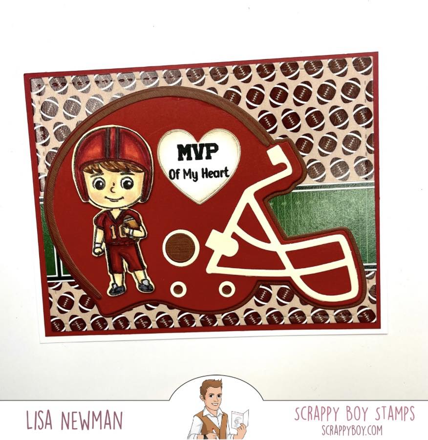 Cute Kids I Love Sports - 6x8 Stamp Set Scrappy Boy Stamps