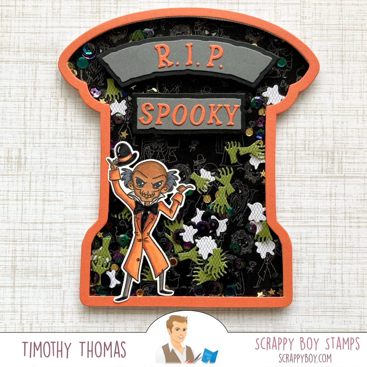 Tombstone Mini Album/Card Die scrappyboystamps