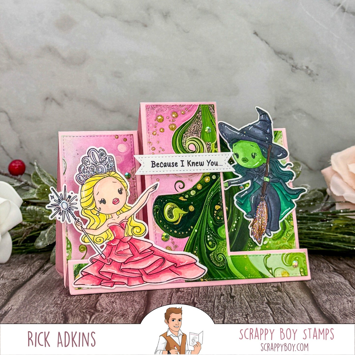A2 Trio Fold Card Die scrappyboystamps