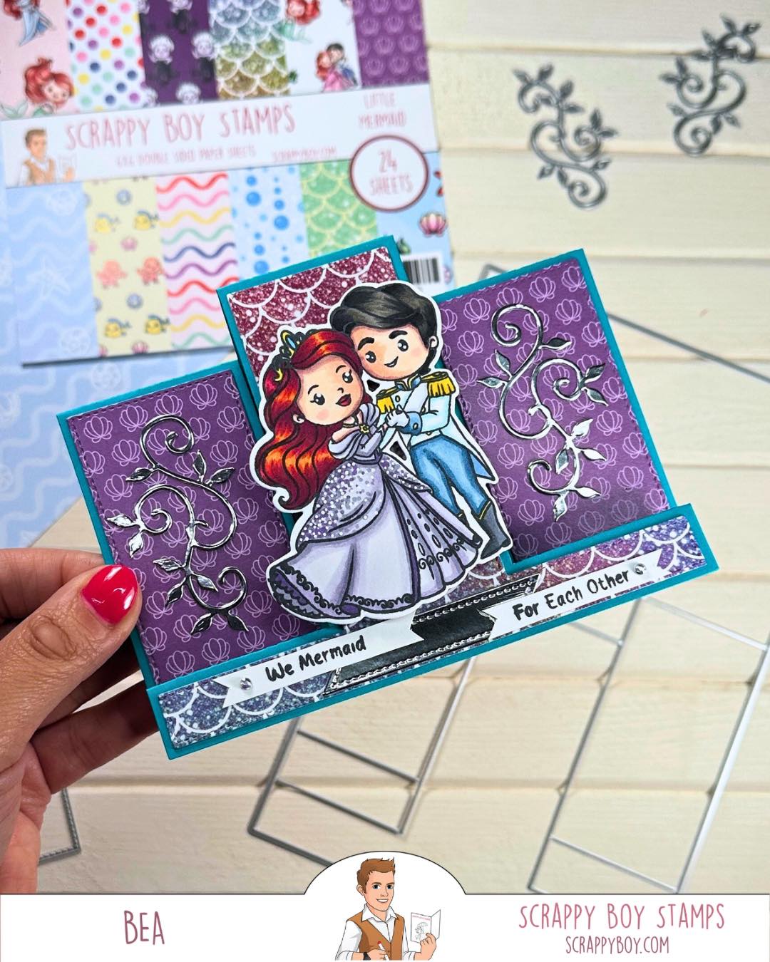 A2 Trio Fold Card Die scrappyboystamps