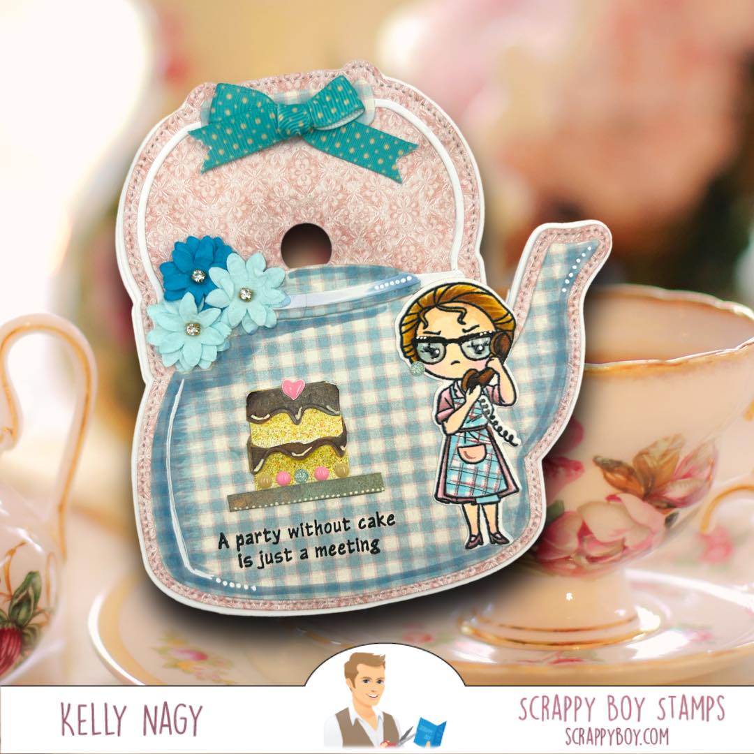 Water Tea Kettle Mini Album Die Set scrappyboystamps