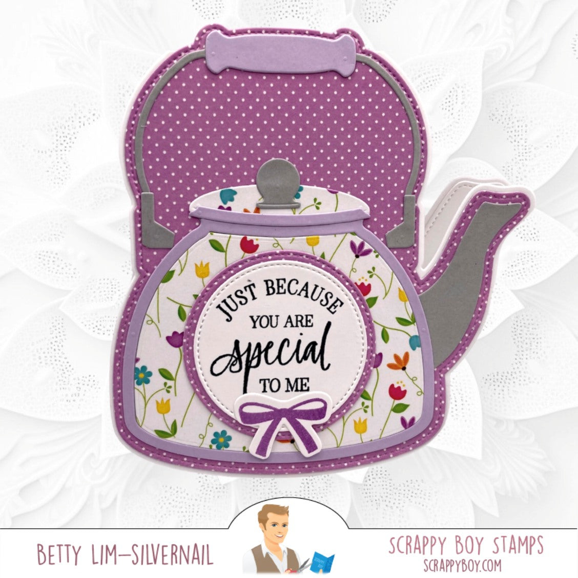 Water Tea Kettle Mini Album Die Set scrappyboystamps