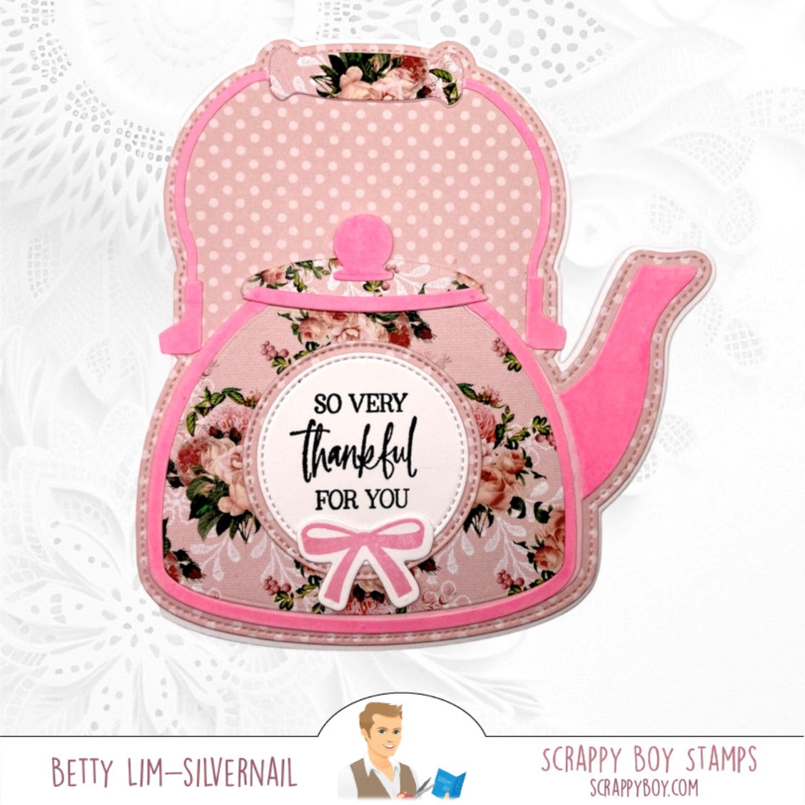 Water Tea Kettle Mini Album Die Set scrappyboystamps